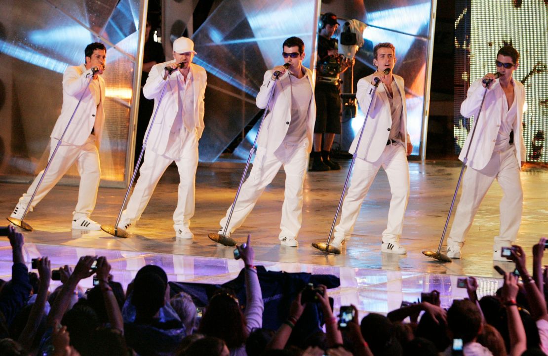 New Kids on the Block perform at the MuchMusic Video awards in Toronto on June 15, 2008.     