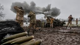 Ukrainian service members fire a shell from an M777 Howitzer at a front line, as Russia's attack on Ukraine continues, in Donetsk Region, Ukraine November 23, 2022. Radio Free Europe/Radio Liberty/Serhii Nuzhnenko via REUTERS