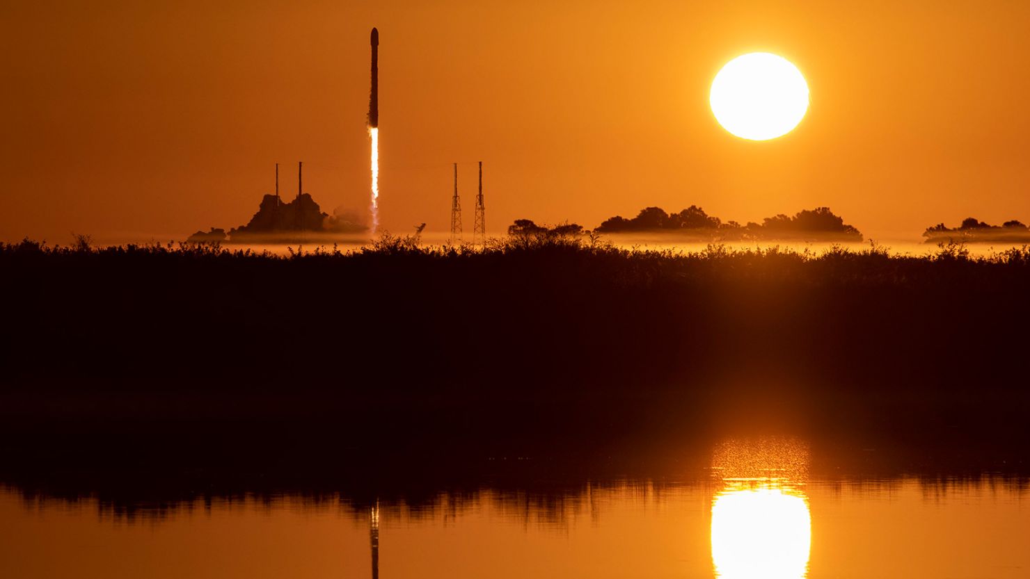 The SpaceX Falcon 9 launches a GPS III satellite to orbit from Florida's Cape Canaveral Space Force Station on January 18.