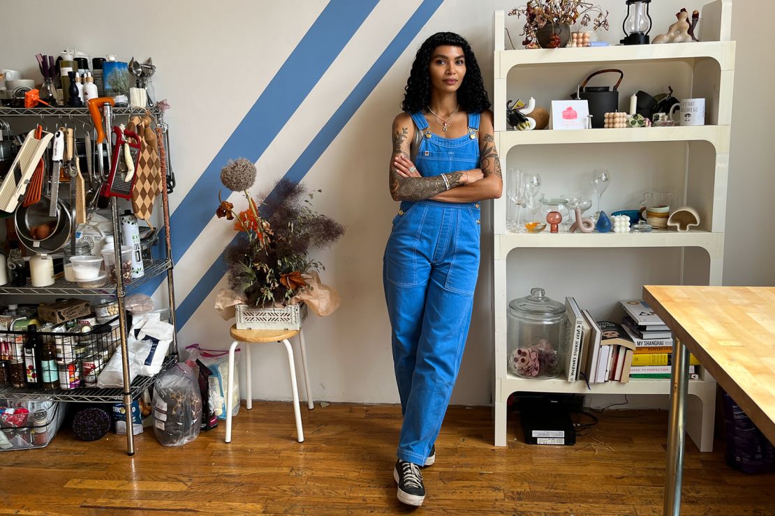 Sophia Roe poses for a portrait in her studio in New York on August 10, 2022.