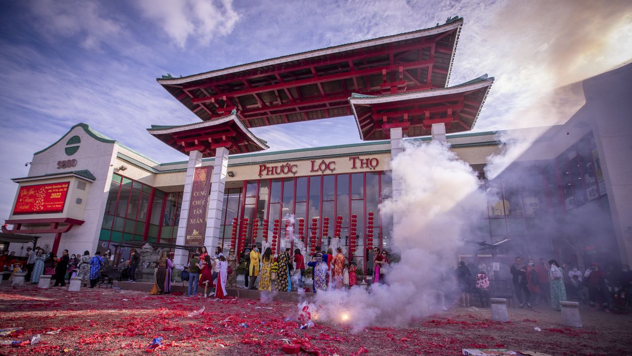 Vietnamese communities in Westminster, California, celebrate the first day of Tết on February 1, 2022.