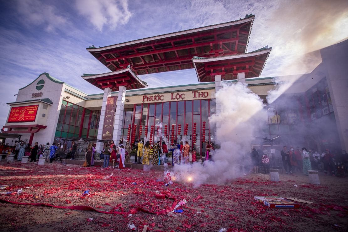 Vietnamese communities in Westminster, California, celebrate the first day of Tết on February 1, 2022.