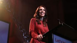 AUCKLAND, NEW ZEALAND - OCTOBER 17: New Zealand Prime Minister Jacinda Ardern delivers her victory speech after being re-elected in a historic landslide win on October 17, 2020 in Auckland, New Zealand. Voters head to the polls today to elect the 53rd Parliament of New Zealand. The 2020 New Zealand General Election was originally due to be held on Saturday 19 September but was delayed due to the re-emergence of COVID-19 in the community. (Photo by Lynn Grieveson - Newsroom/Newsroom via Getty Images)