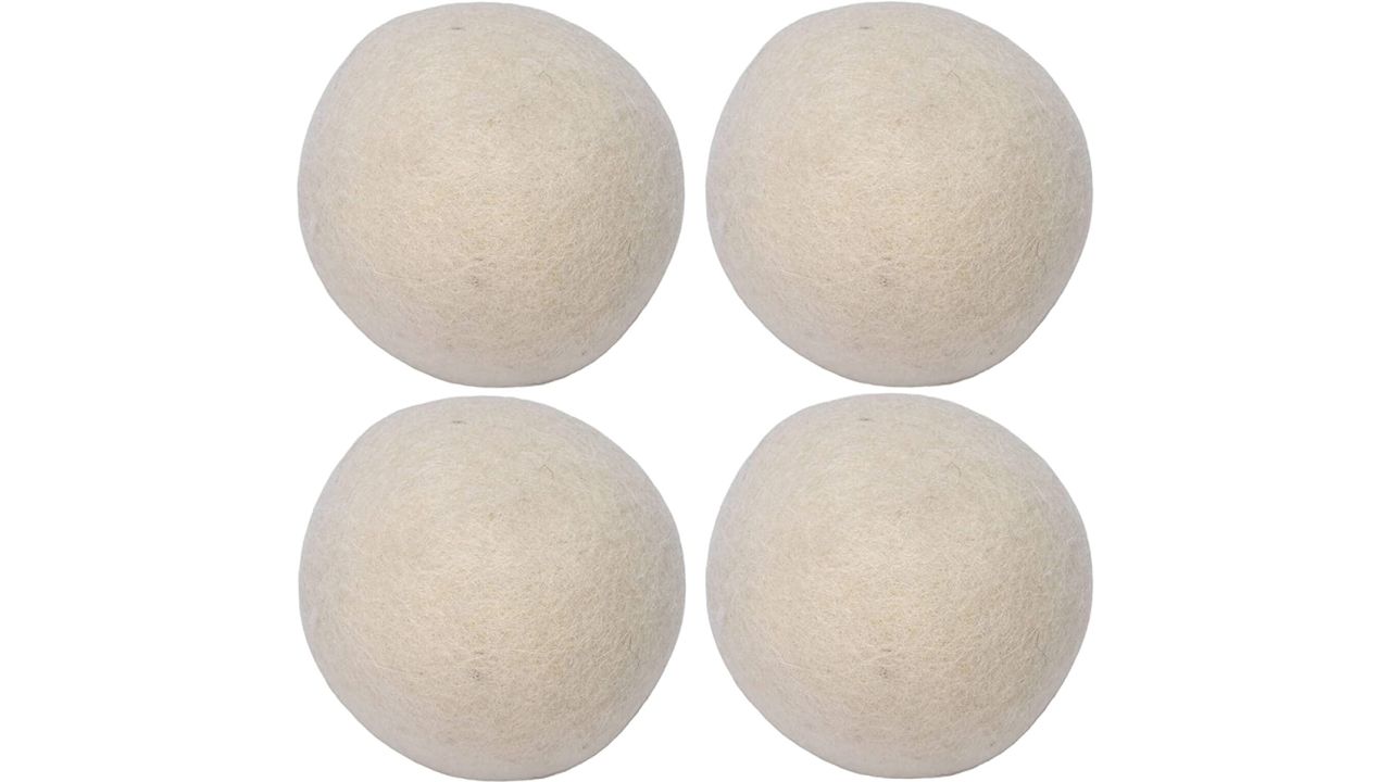 underscored Handy Laundry Store Wool Dryer Balls, 4-Pack