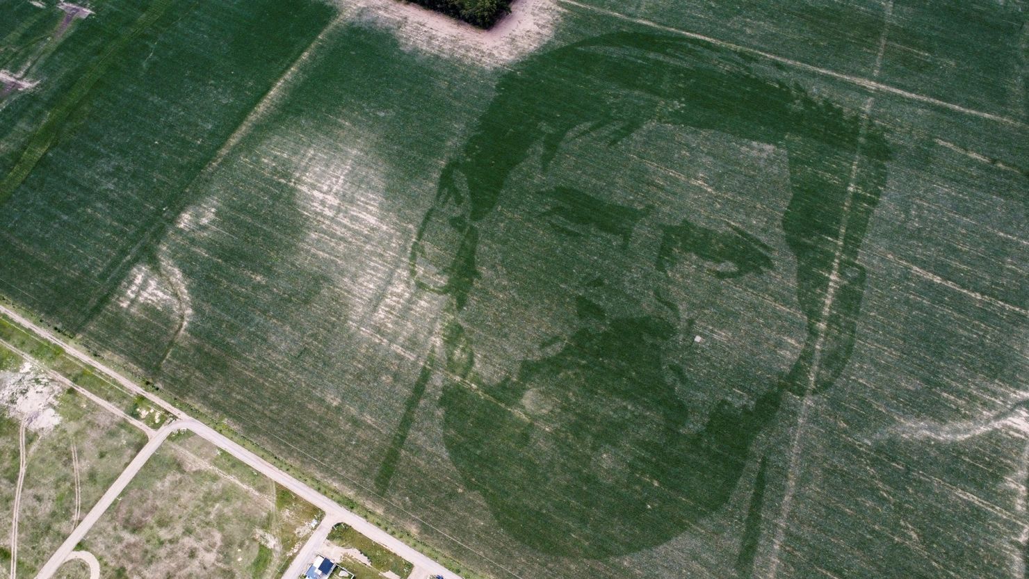 Lionel Messi is immortalized in a corn field in Los Condores, on the outskirts of Córdoba, Argentina.