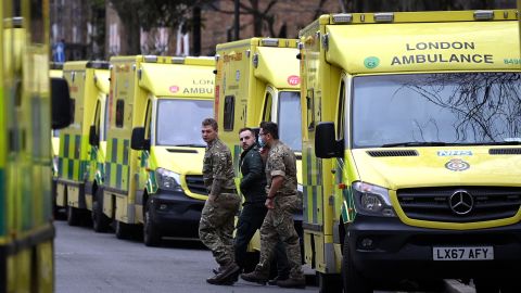 Military personnel were on call to fill the gap during a strike by ambulance workers over a government pay dispute.