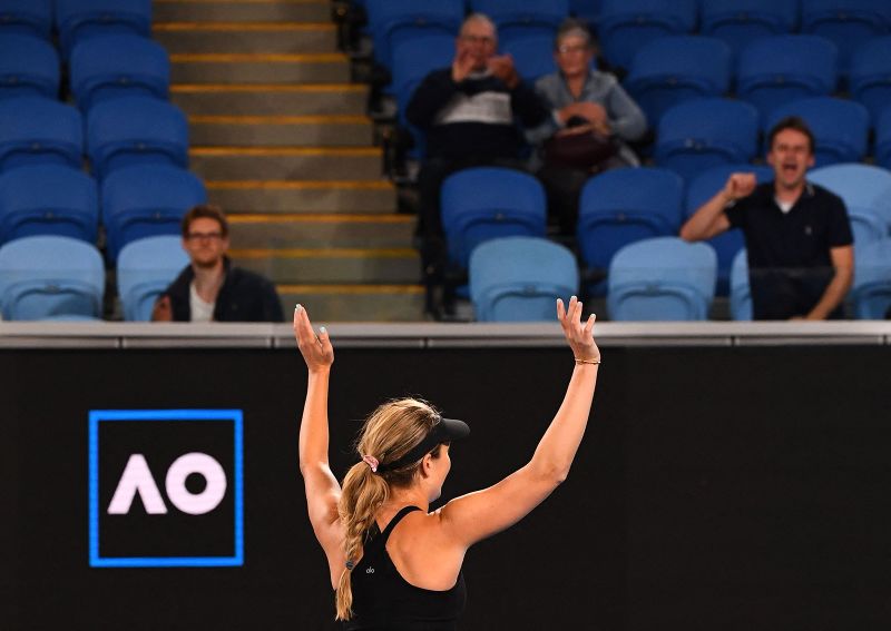 Australian Open Danielle Collins left a little embarrassed after mistakenly celebrating victory too early in tiebreak CNN