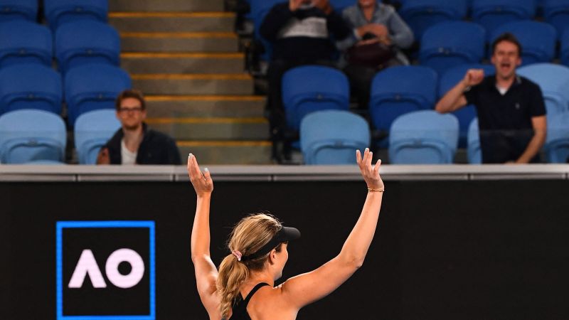 Danielle Collins left ‘a little embarrassed’ after mistakenly celebrating victory too early in tiebreak at Australian Open | CNN