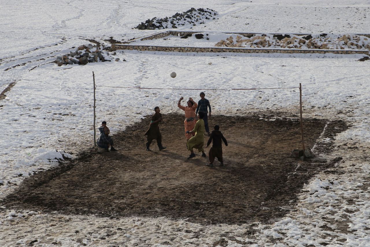 People play volleyball in Badakhshan, Afghanistan, on Wednesday, January 18. <a href=
