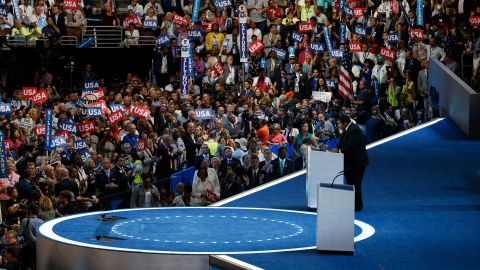 The Rev. William Barber II addresses the Democratic National Convention in Philadelphia on July 28, 2016.