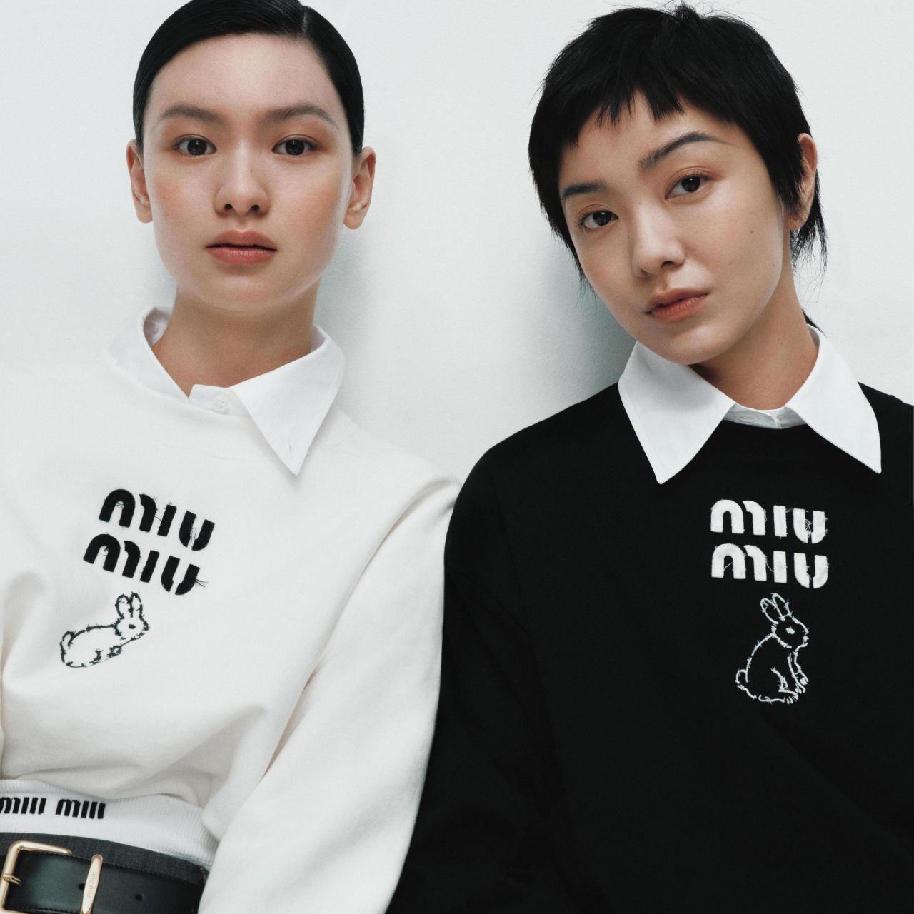 Prada's sister brand Miu Miu this year eschewed the traditional red, a color that has previously dominated luxury labels' Lunar New Year campaigns.