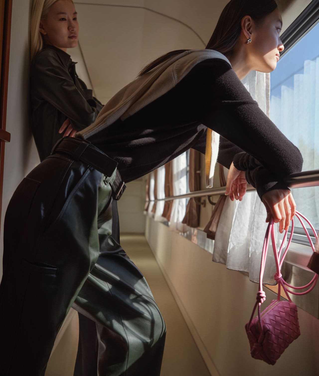 Bottega Veneta's campaign focuses on the theme of homecoming. A train painted in the Italian label's signature green will travel across China bearing the message "on the roads that lead home, Happy New Year."