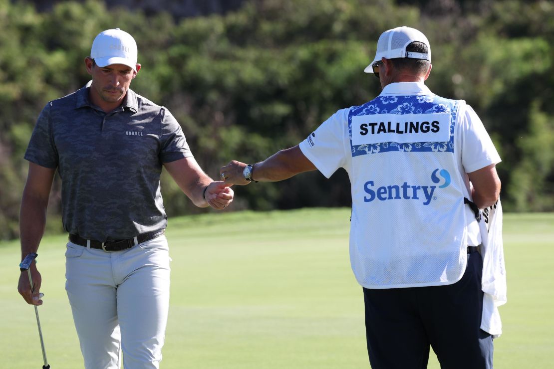Stallings in action at the Sentry Tournament of Champions at Kapalua Golf Club, Hawaii on January 5.