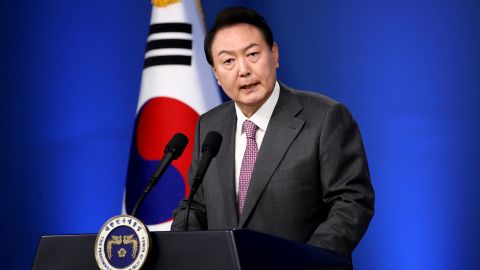South Korean President Yoon Suk-yeol in Seoul on August 17, 2022.