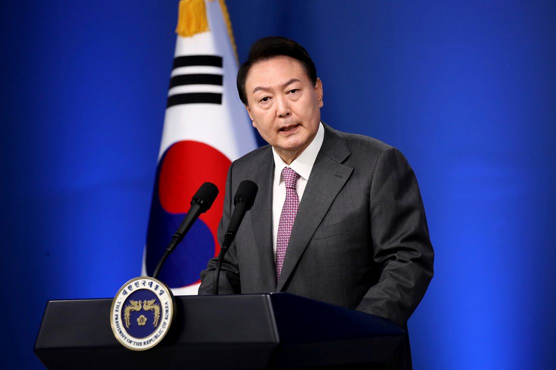 South Korean President Yoon Suk Yeol in Seoul on August 17, 2022.