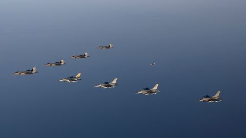 South Korean and US jets take part in a joint air drill on Nov. 18, 2022. 