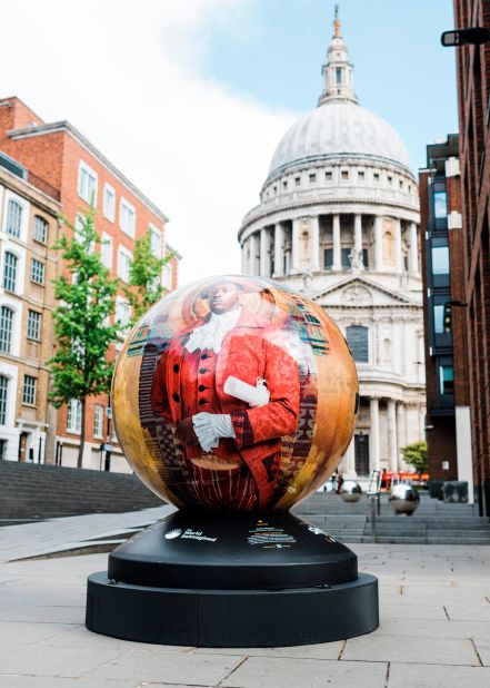 Okelarin is exploring more sculptural work, and recently created a globe as part of "The World Reimagined Initiative," a London-based outdoor art project on racial justice.
