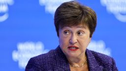 Kristalina Georgieva, managing director of the International Monetary Fund (IMF), during a panel session on the closing day of the World Economic Forum (WEF) in Davos, Switzerland, on Friday, Jan. 20, 2023. Stefan Wermuth/Bloomberg via Getty Images.