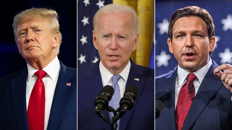 Why A Historically Small Presidential Primary Field Is Possible In 2024   230120151937 Biden Trump Desantis Split 