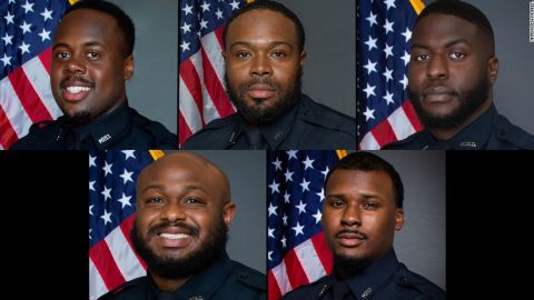 The Memphis Police Department has fired five officers in connection with Tire Nichols' death. Above: Tadarrius Bean, Demetrius Haley, Emmitt Martin III.Bottom: Desmond Mills Jr., Justin Smith