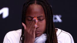 Tennis - Australian Open - Melbourne Park, Melbourne, Australia - January 22, 2023
 Coco Gauff of the U.S. during press conference after losing her fourth round match against Latvia's Jelena Ostapenko REUTERS/Loren Elliott