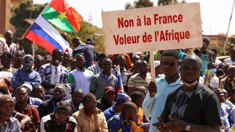 Relations between Burkina Faso and its former colonizer France have soured since frustrations over worsening insecurity spurred two military takeovers last year.