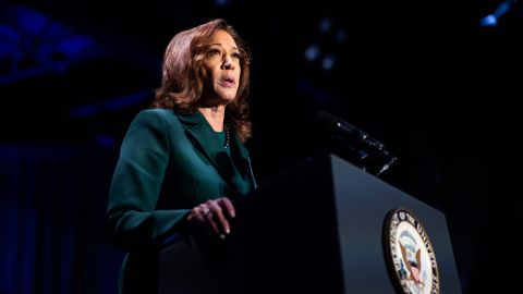 Vice President Kamala Harris delivers remarks in Tallahassee, Florida, on January 22, 2023.