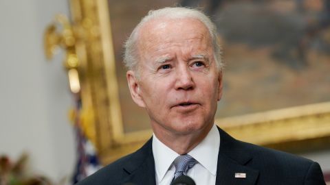 President Joe Biden speaks at the White House on April 21, 2022. 
