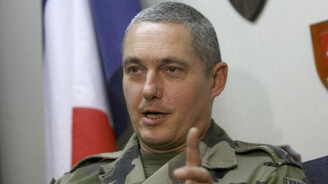 Michel Yakovleff, then-NATO commander for north Kosovo, is pictured in December 2008.