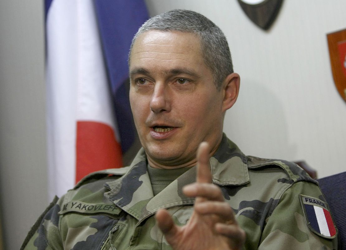 Michel Yakovleff, then-NATO commander for north Kosovo, is pictured in December 2008.