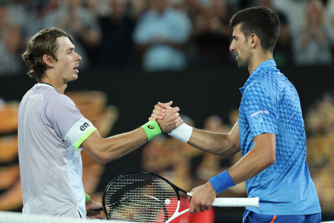 Alex de Minaur had no answer to Novak Djokovic's brilliance on Monday.