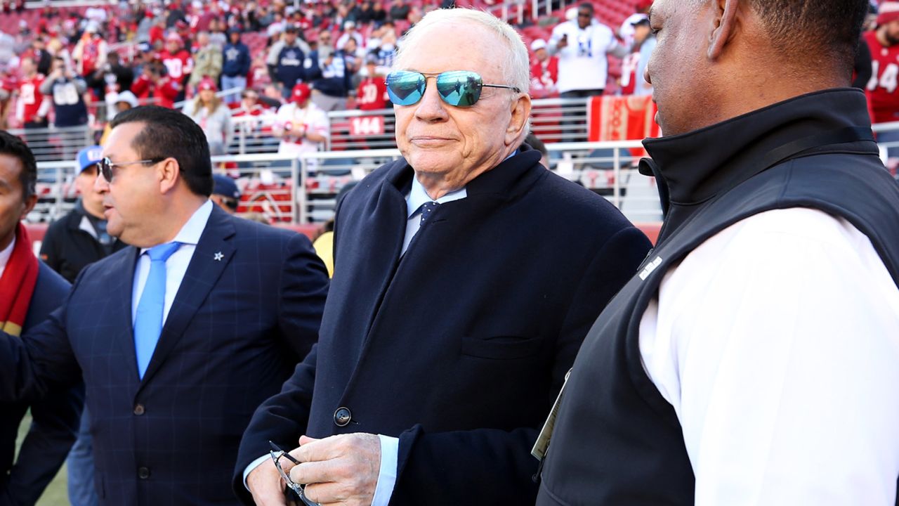 Jones looks on prior to the game against the 49ers.