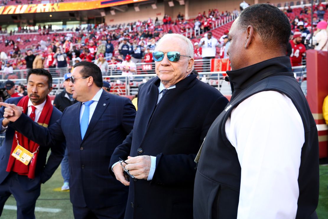 Jones looks on prior to the game against the 49ers.