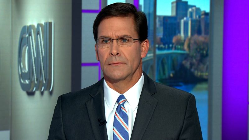 Video: Mark Esper reacts to revelation from days leading up to being fired by Trump | CNN Politics