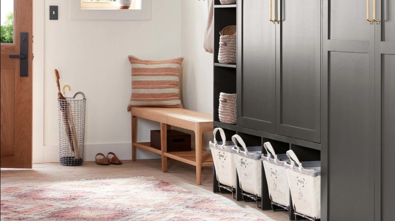 Underscored Lead Mudroom Rejuvenation Spindle Bench