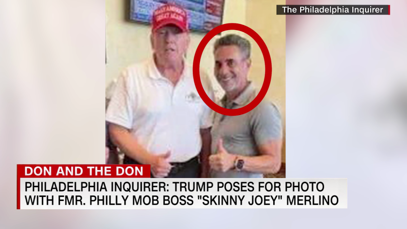 Trump poses for a photo with former Philly mob boss “Skinny Joey” Merlino | CNN