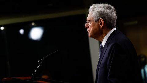 Attorney General Merrick Garland delivers remarks at the Justice Department on November 18, 2022, in Washington, DC. 
