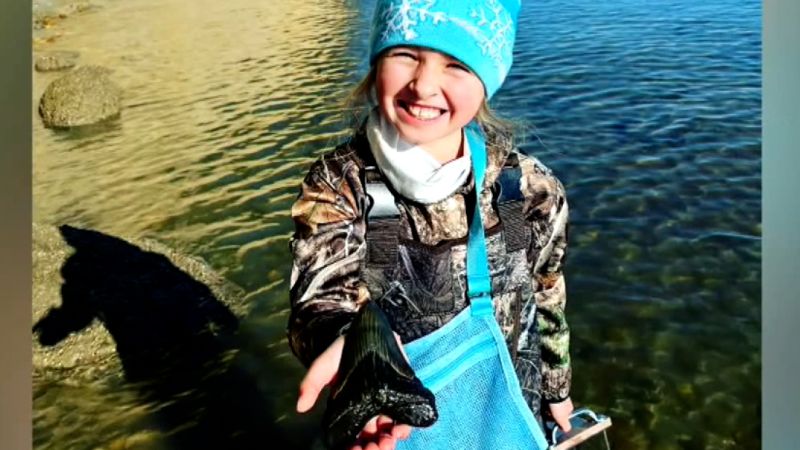 Watch: 9-year-old girl finds rare prehistoric shark tooth   | CNN