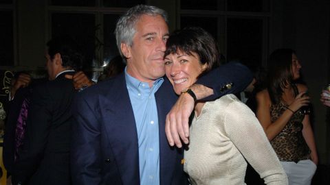 Ghislaine Maxwell claims Prince Andrew photo with Virginia Giuffre is 'fake' 5 Jeffrey Epstein, pictured here with former girlfriend Ghislaine Maxwell in 2005, was indicted on federal sex trafficking charges in July 2019 but died by suicide in prison a month later.
