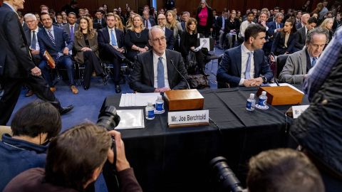 Live Nation President and Chief Financial Officer Joe Berchtold testifies before the Senate Judiciary Committee, Tuesday, Jan. 24, 2023. 