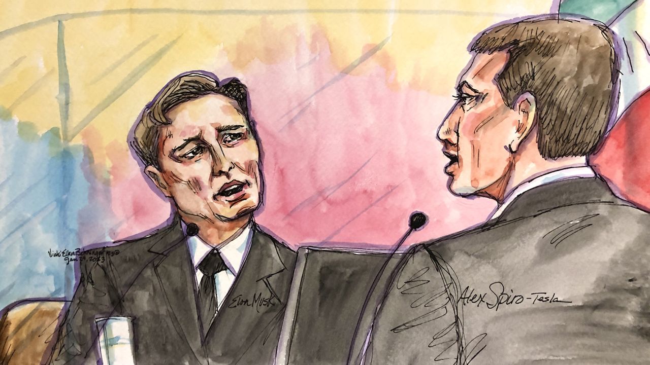 Elon Musk testified in a California courtroom for a third day in the Tesla shareholder lawsuit on January 24.
