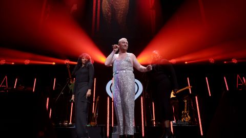 Sam Smith performs during iHeartRadio Q102's Jingle Ball at Wells Fargo Center on December 12, 2022 in Philadelphia.