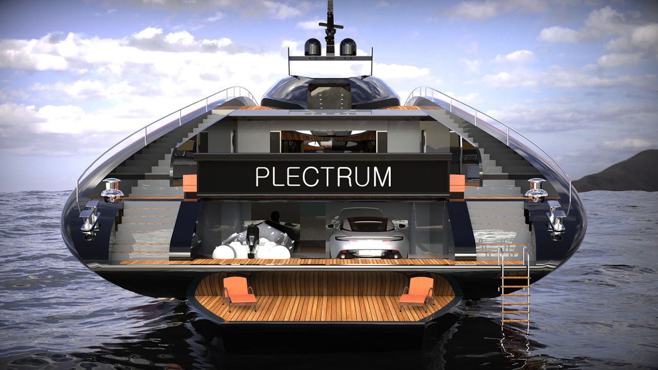The huge vessel will be fitted with a helipad and a beach club with a swimming pool on board.
