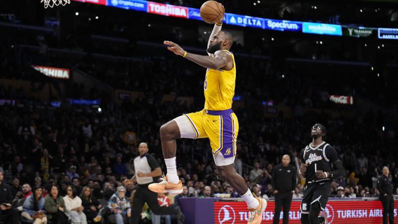 LeBron James scored 46 points in a loss to the Lakers, coming close to the NBA scoring record