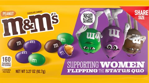 Earlier this year, M&M'S released limited-edition packs featuring female character trio Green, Brown and Purple, ahead of International Women's Day.