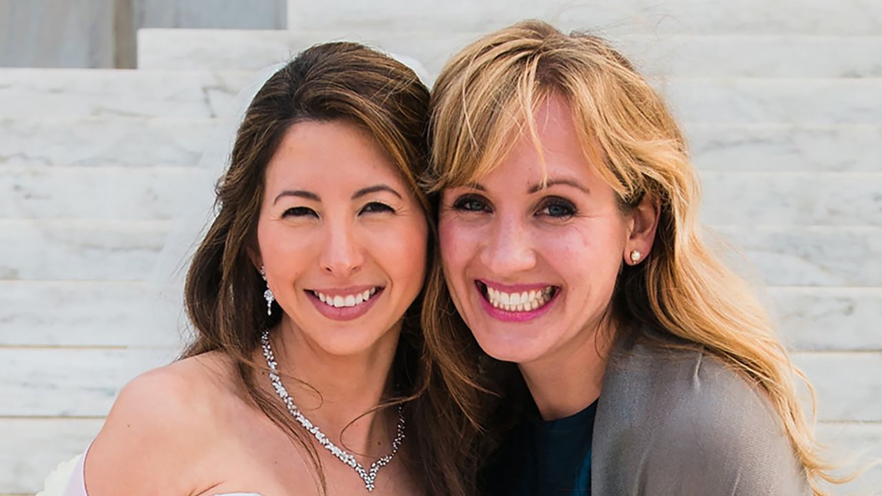 Cindy Jarrin, left, and Maggie Musgrave, right, met by chance at an airport and became close friends.