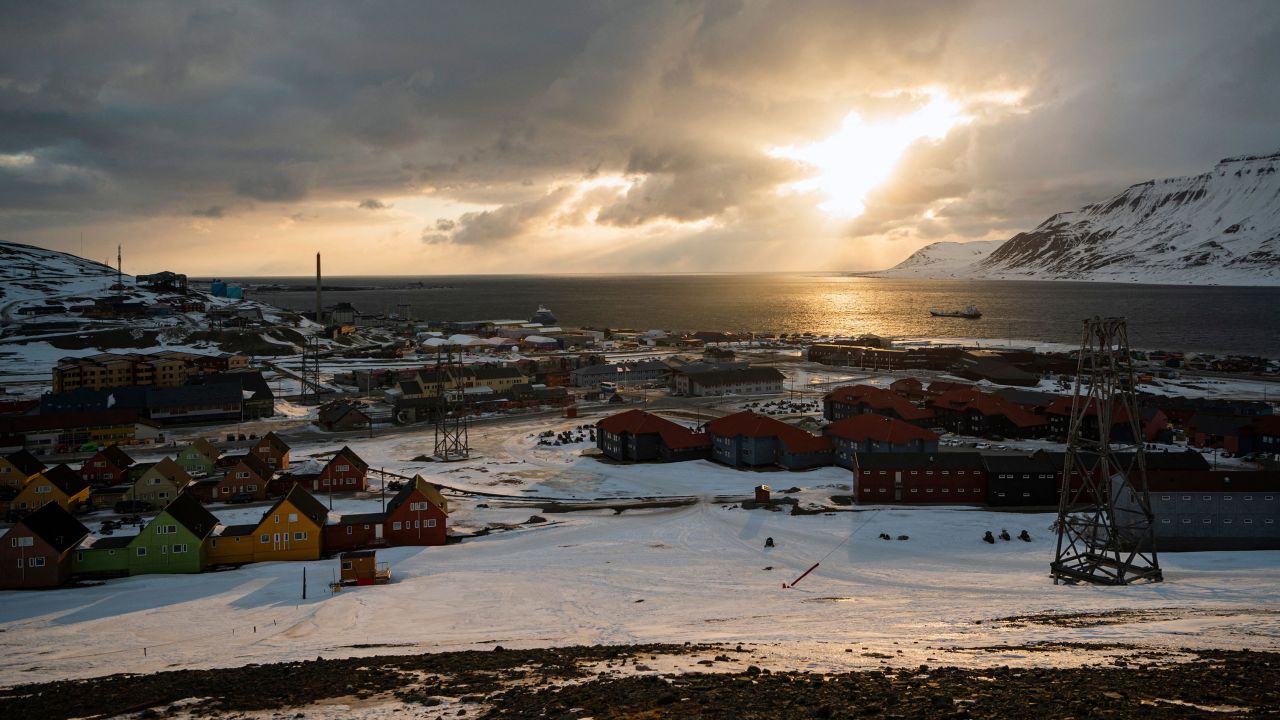 Longyearbyen on Spitsbergen island, in the Svalbard archipelago.