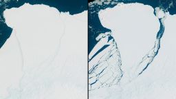 An aerial view of an iceberg, almost the size of Greater London, that has broken off the 150m thick Brunt Ice Shelf is pictured in Coats Land,  Antarctica, January 24, 2023. European Union/Copernicus Sentinel-2 Imagery/Processed by DG DEFIS/Handout via REUTERS  THIS IMAGE HAS BEEN SUPPLIED BY A THIRD PARTY. MANDATORY CREDIT. NO RESALES. NO ARCHIVES.