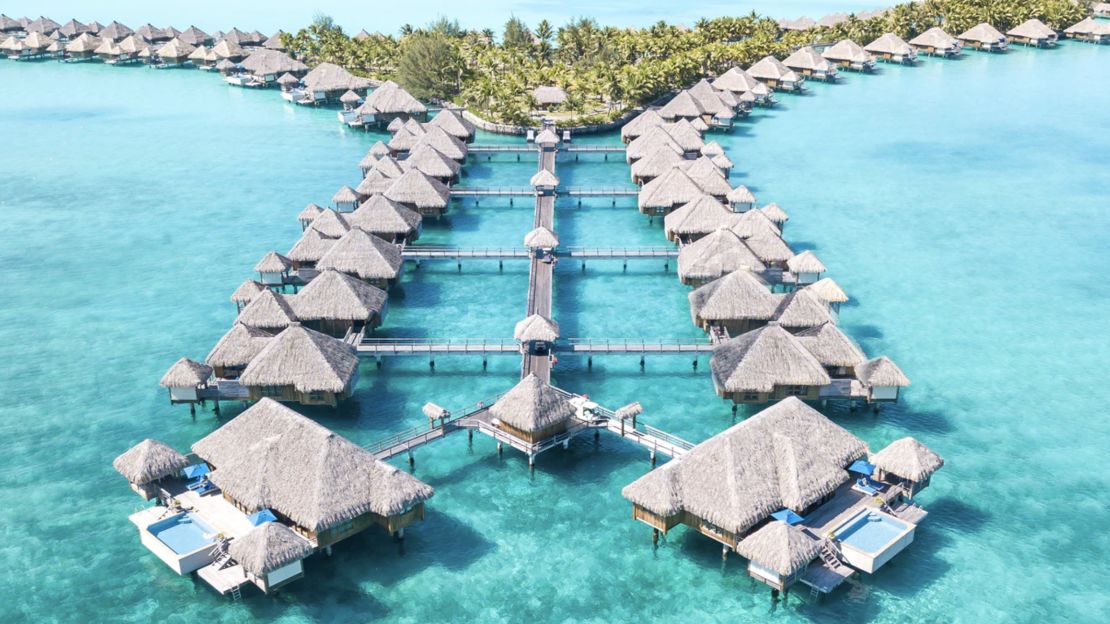 Bungalows at the The St. Regis Bora Bora Resort