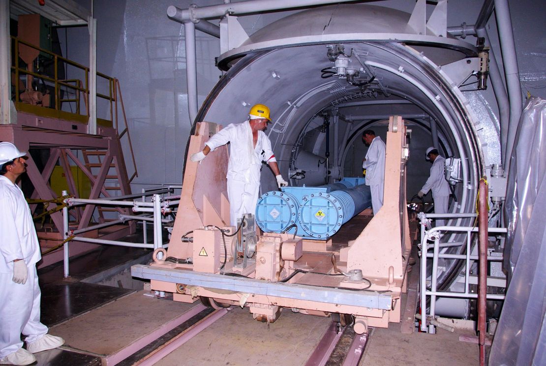 The reactor building at the Bushehr nuclear power plant pictured in August 2010.
